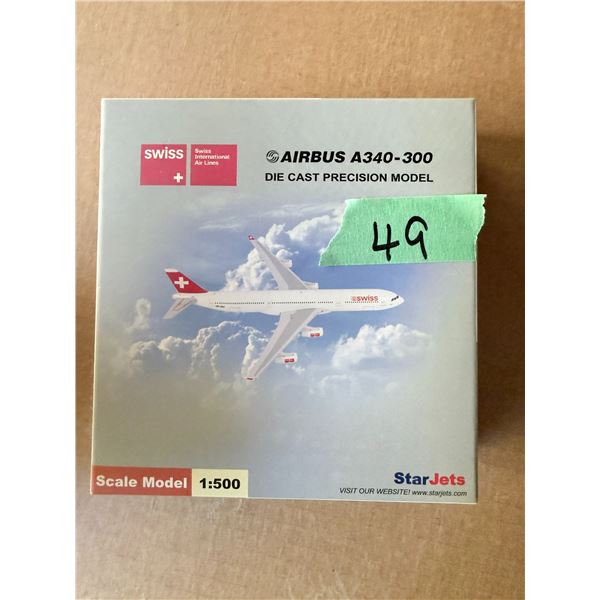 STARJETS SWISS INTERNATIONAL AIR LINES AIRBUS A340-300 1:500 DIECAST MODEL AIRPLANE