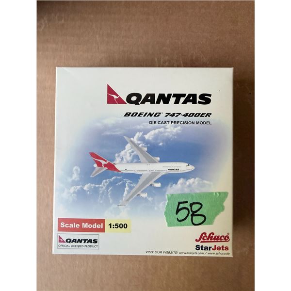 SCHUCO STARJETS QANTAS BOEING 747-400ER 1:500 DIECAST MODEL AIRPLANE BNIB