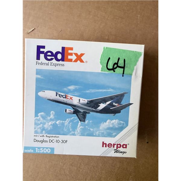 HERPA WINGS FEDEX FEDERAL EXPRESS DOUGLAS DC-10-30F 1:500 DIECAST MODEL AIRPLANE