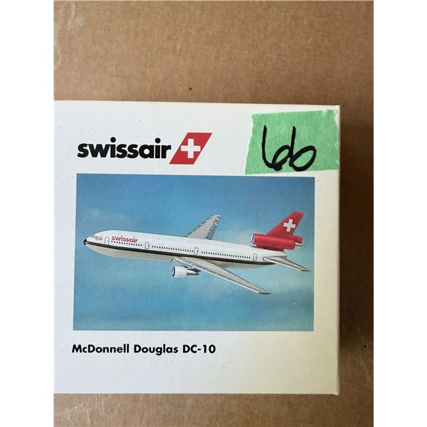 SWISSAIR MCDONNELL DOUGLAS DC-10 DIECAST MODEL AIRPLANE