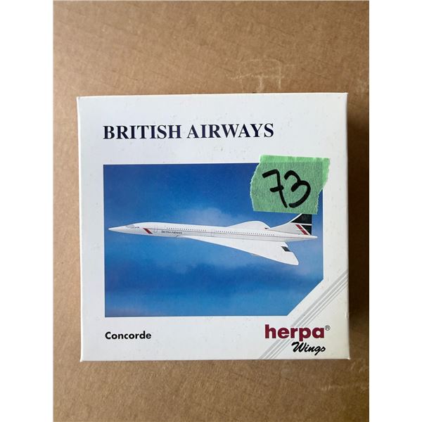 HERPA WINGS BRITISH AIRWAYS CONCORDE DIECAST MODEL AIRPLANE