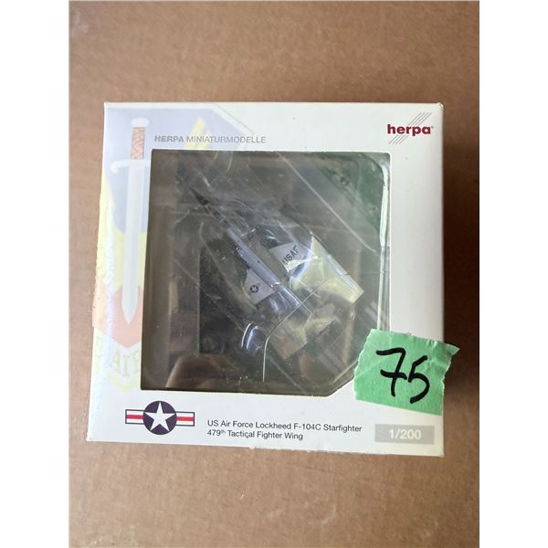 HERPA US AIR FORCE LOCKHEED F-104C STARFIGHTER 1:200 DIECAST MODEL AIRPLANE