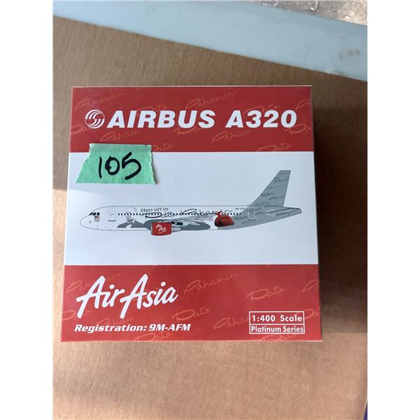 AIRASIA AIRBUS A320 1:400 SCALE DIECAST MODEL AIRPLANE