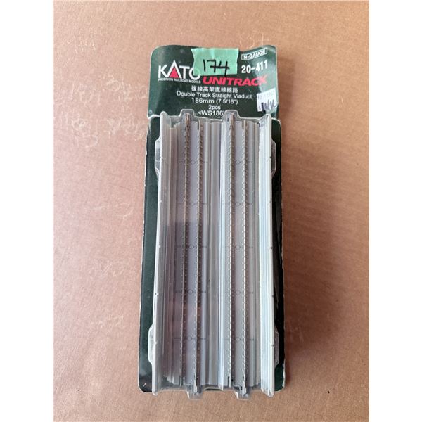 KATO UNITRACK N-GAUGE DOUBLE TRACK STRAIGHT VIADUCT 20-411 MODEL TRAIN TRACK