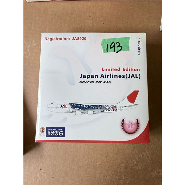 JAL BOEING 747-446 1:400 DIECAST MODEL AIRPLANE