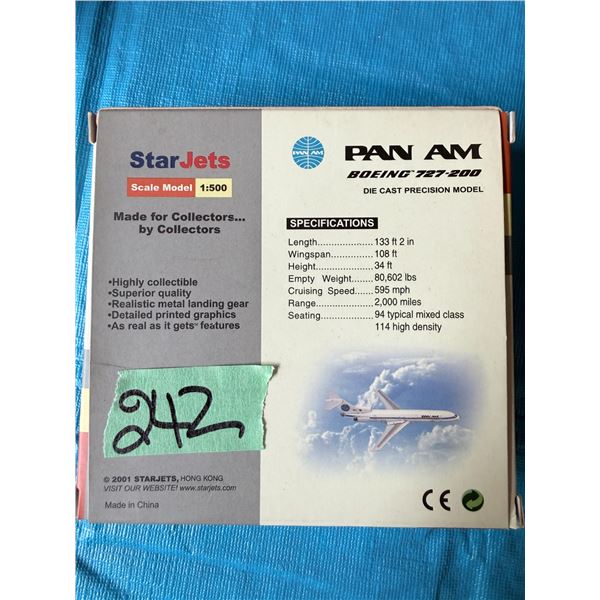 STARJETS PAN AM BOEING 727-200 1:500 DIECAST MODEL AIRPLANE