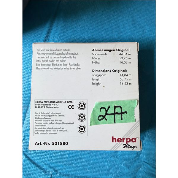 HERPA ART.-NR. 501880 DIECAST MODEL AIRPLANE