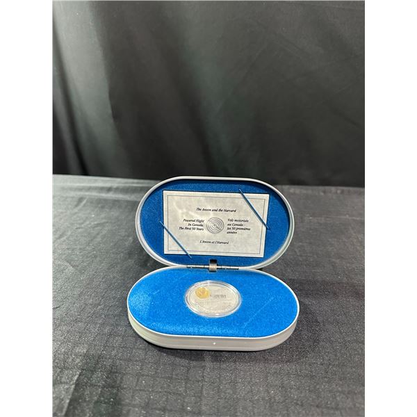 1990 Canada $20 Silver Coin with 24K Gold Cameo Boxed