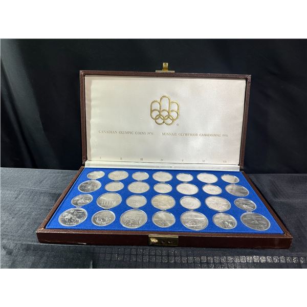 1976 Canadian Olympic Silver Coin Set in Case (28 pcs)