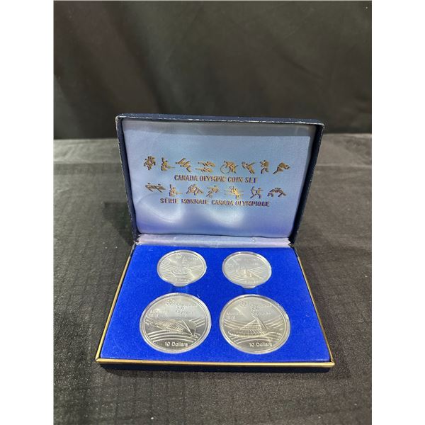 1976 Montreal Olympic Sterling Silver Coin Set (4 Pieces)