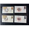 Image 1 : 1976 Montreal Olympic First Day Covers with Silver Coins (Set of 4)
