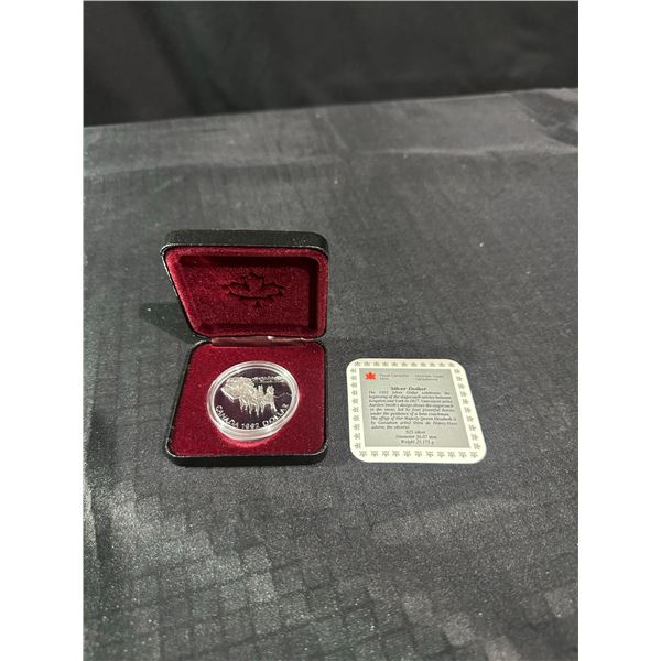 1992 Canada .925 Silver Dollar in Case with COA