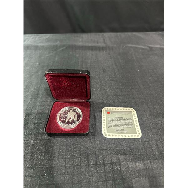 1993 Royal Canadian Mint Stanley Cup 100th Anniversary Proof Silver Dollar