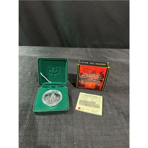 1998 Canada Sterling Silver Proof Dollar RCMP 125th Anniversary