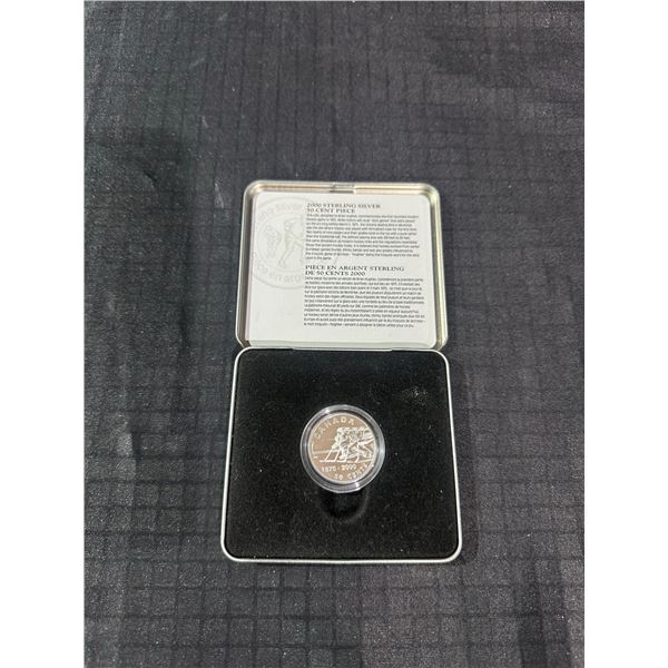 2000 Canada Sterling Silver 50 Cents Hockey Coin in Case