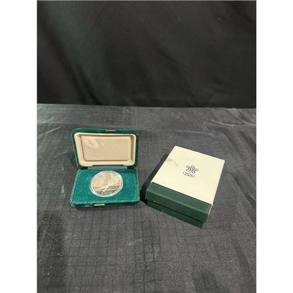 1988 Calgary Olympic $20 Sterling Silver Speed Skating Coin in Box