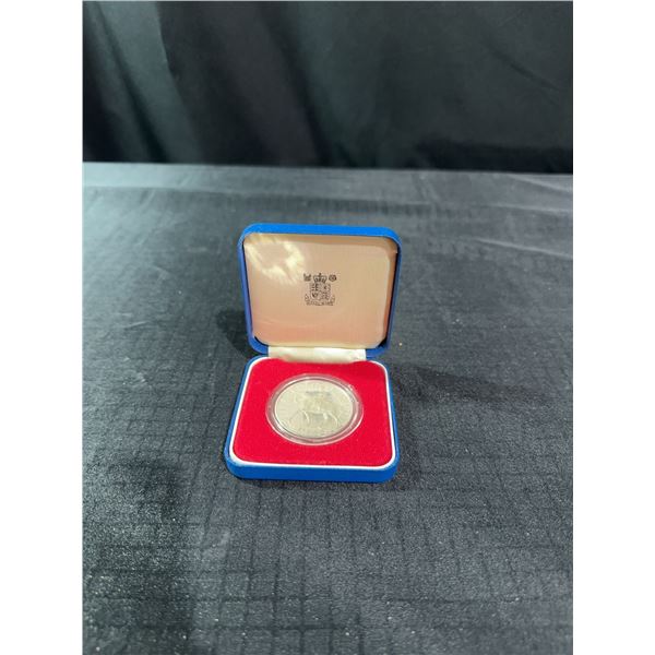 1977 Queen Elizabeth II Sterling Silver Commemorative Coin in Box