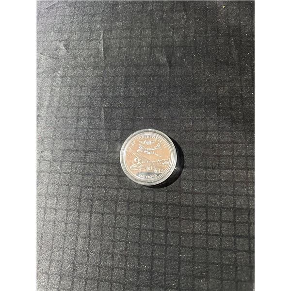 2016 Tristan Da Cunha B-17 Flying Fortress One Crown Coin, 92.5% Sterling Silver