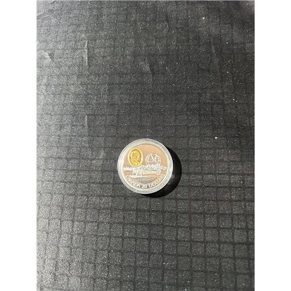 1993 Canada $20 Sterling Silver and Gold Plated Coin