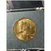 Image 3 : 1964 Kennedy Half Dollar 90% Silver Gold-Plated Memorial Coin