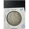 Image 5 : (5) 92.5% Sterling Silver Canadian and Newfoundland 50 Cent Coins, 1894–1917