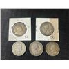 Image 2 : Five 92.5% Sterling Silver Canadian and Newfoundland 50 Cent Coins (1904, 1906, 1917)