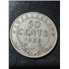 Image 4 : 5 Sterling Silver Canadian and Newfoundland 50 Cent Coins, Including Rare 1871 No 'H'