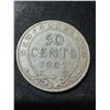 Image 5 : 5 Sterling Silver Canadian and Newfoundland 50 Cent Coins, Including Rare 1871 No 'H'