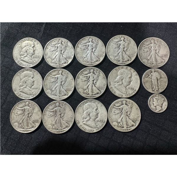 90% Silver US Half, Quarter, and Dime Coins