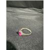 Image 3 : Sterling Silver Ring with Pink Gemstone, 92.5% Silver