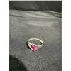 Image 4 : Sterling Silver Ring with Pink Gemstone, 92.5% Silver