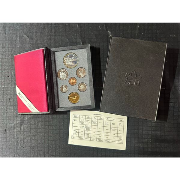 1991 Royal Canadian Mint Proof Coin Set with Case and Specs