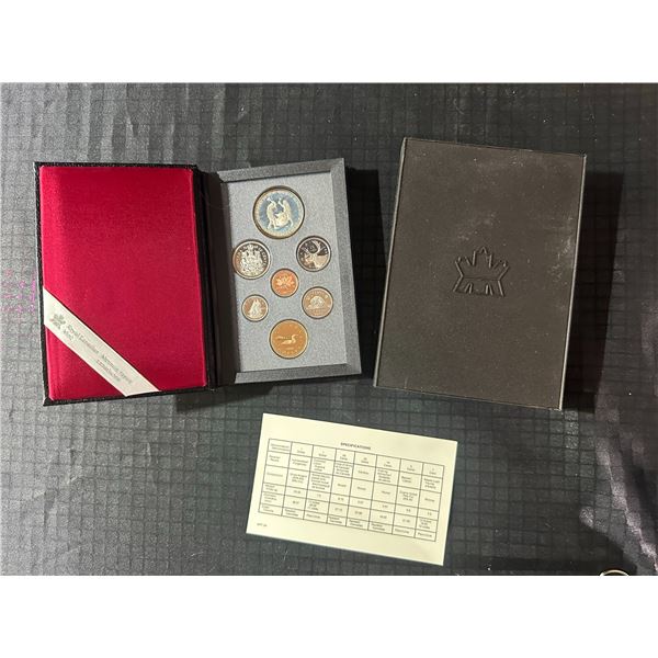 1988 Royal Canadian Mint Proof Set, 7 Coins With COA