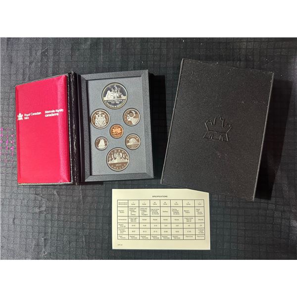1987 Royal Canadian Mint Proof Coin Set In Case