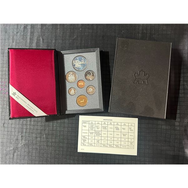 1991 Royal Canadian Mint Proof Coin Set with Case and Card