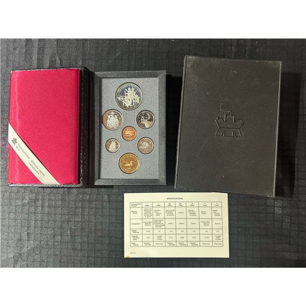 1990 Royal Canadian Mint Prestige Proof Coin Set with Case and Specifications