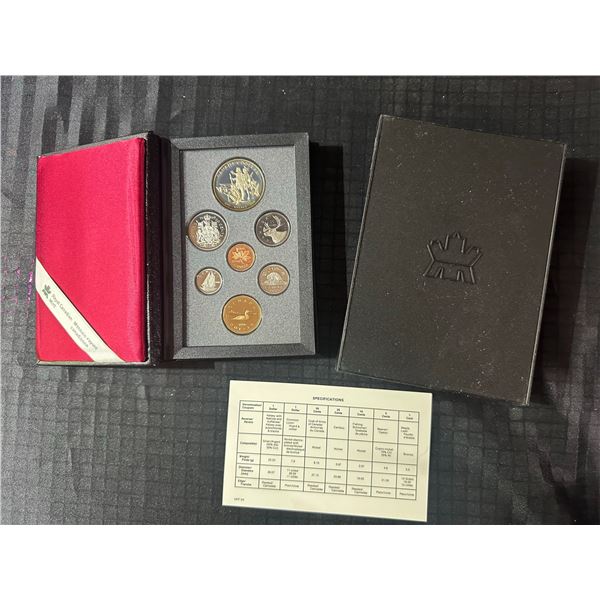 1990 Canada 7-Coin Proof Set Royal Canadian Mint Case