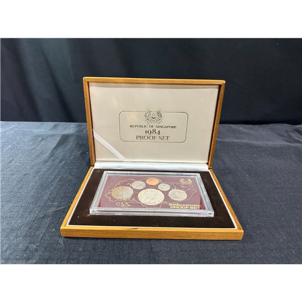 1984 Republic of Singapore Proof Coin Set With Box and COA