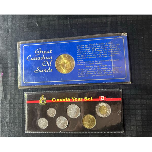 1975 Great Canadian Oil Sands Medallion & 2015 Canada Year Coin Set
