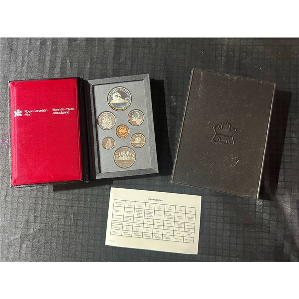 1986 Royal Canadian Mint Proof Set - 7 Coins with Case