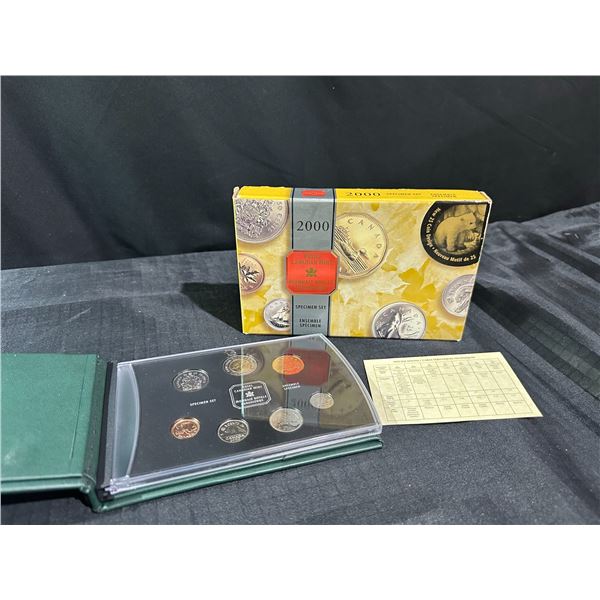 2000 Royal Canadian Mint Specimen Coin Set with Case and Box