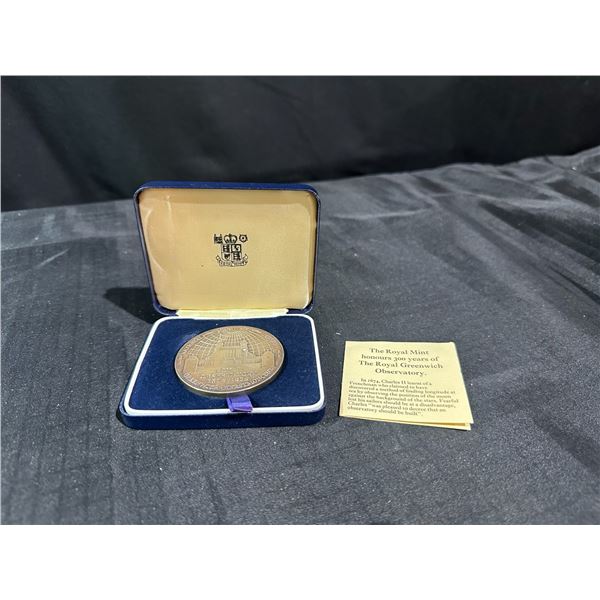 Royal Mint 300th Anniversary Medal - Royal Greenwich Observatory 1675-1975