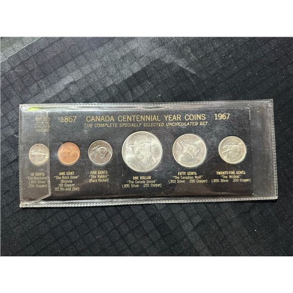 Canada 1967 Centennial Year Uncirculated Coin Set