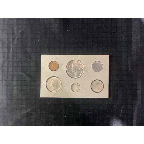 1952 Canada Six-Coin Set with $1, 50¢, 25¢, 10¢, 5¢, and 1¢