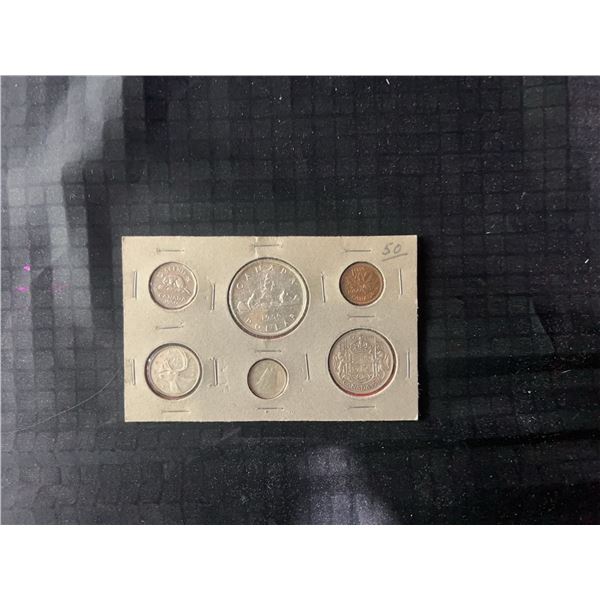 Canada 1950 Uncirculated Coin Set with Original Holder