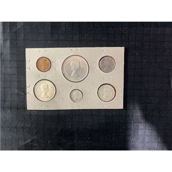 1958 Canada 6-Coin Uncirculated Set with Card Holder