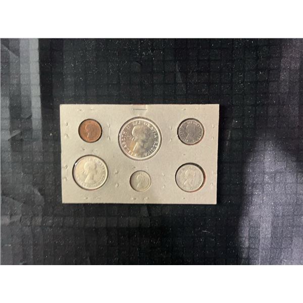 1960 Canada Uncirculated Coin Set With Card Mount