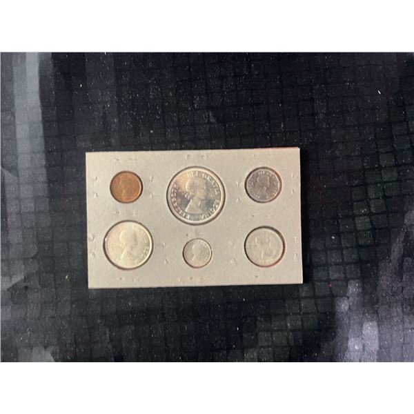 1961 Canada Coin Set With Dollar, Silver Issues, In Holder