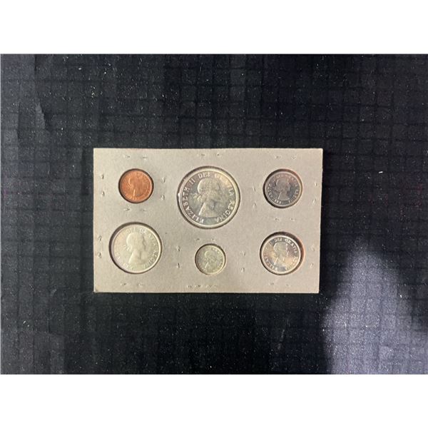 1963 Canadian Uncirculated Coin Set in Cardboard Holder