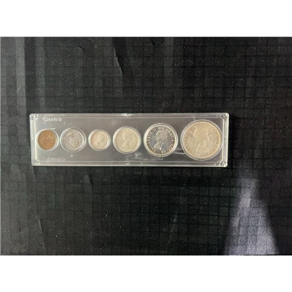 1953 Canada Coin Set in Plastic Case, Queen Elizabeth II